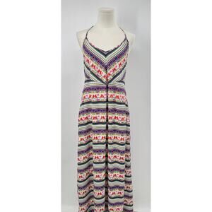 Mara Hoffman Halter Maxi Dress Parrot Stripe Print Sundress Resortwear Coastal M